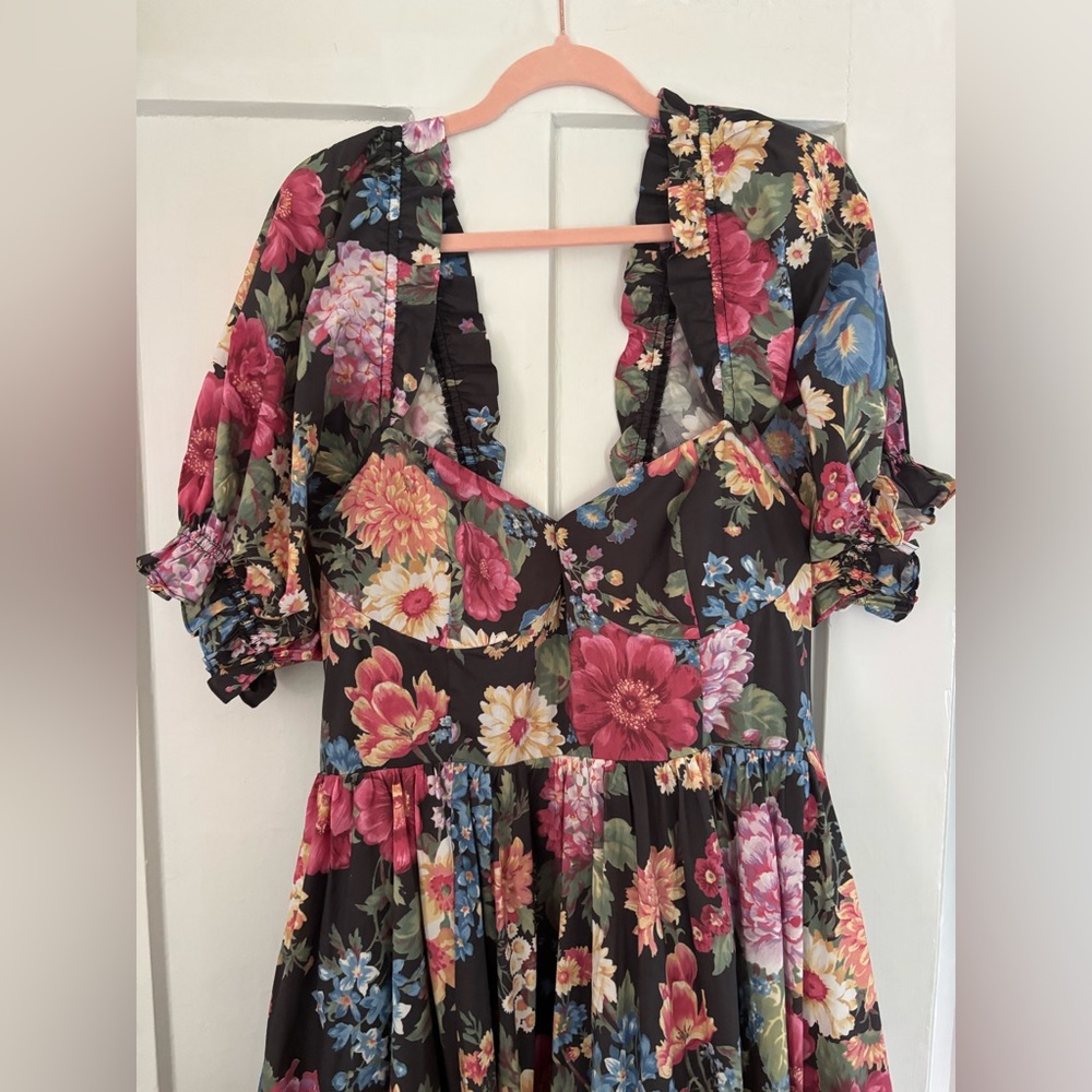 Selkie Puck Floral French Corset Ritz Gown Dress - Picture 5 of 8